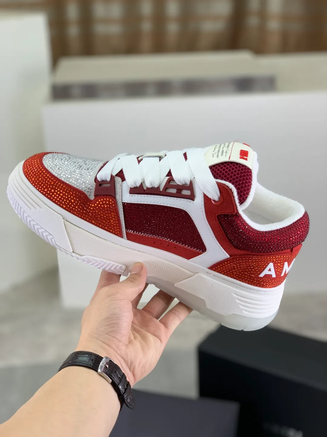Men's men's shoes 💰P760 New [Amiri] hot diamond series Amiri - high-end quality original order casual shoes for couples 🧑‍🤝‍🧑 - Upper: 🔝Nappa calfskin, suede cowhide, canvas body hot work - Lining: brand mesh canvas cloth - Outsole: ultra-light tpu·rubber; multi-color molded outsole -Ultra-high quality control and exquisite workmanship: highlighted (high-end, extravagance, and class) -Size: Female 35-40 (41 customized) Male 38-45 (46 customized)